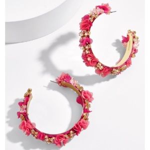BaubleBar Esme Flower Hoop Earrings